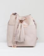 Ted Baker Soft Leather Bucket Bag With Tassel Detail - Purple