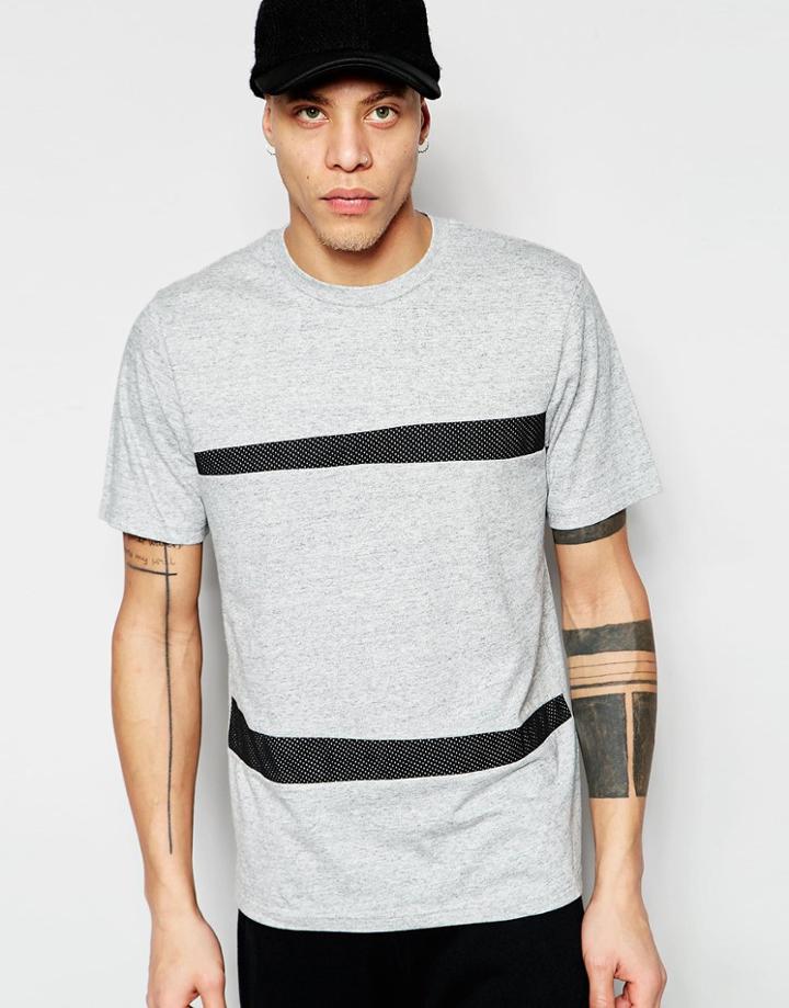 Izzue T-shirt With Mesh Insert - Heather Gray