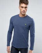 Lyle & Scott Long Sleeve Top Regular Fit Eagle Logo In Navy Marl - Nav