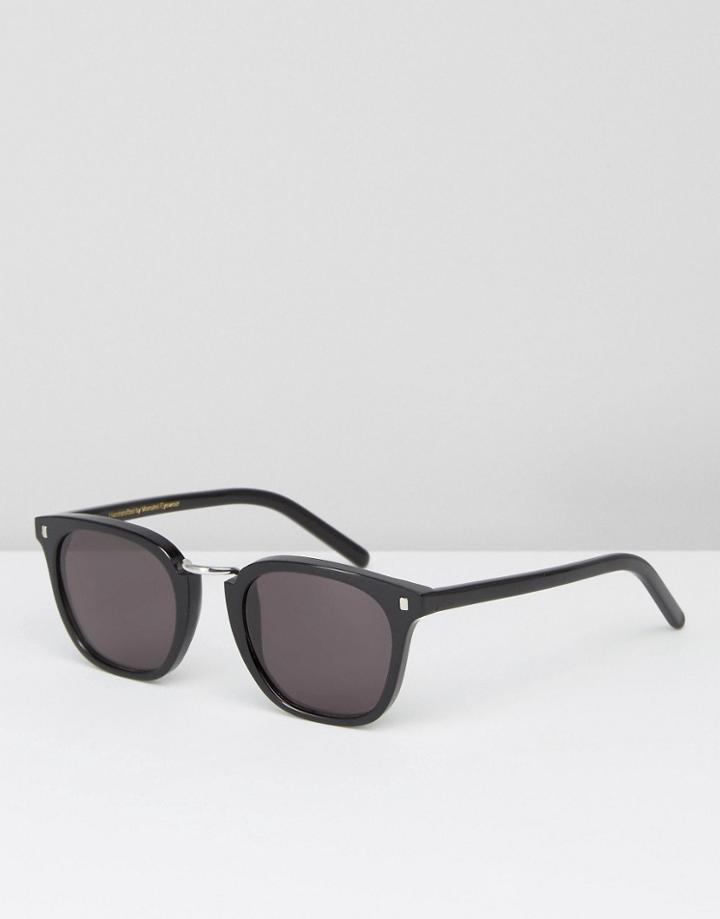 Monokel Square Sunglasses Ando In Black - Black