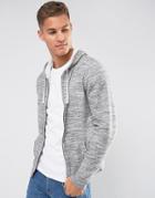 Abercrombie & Fitch Zipthru Hoodie Duofold In Gray Marl - Gray