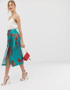 Ted Baker Fantasia Split Hem Midi Skirt - Multi