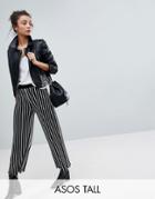 Asos Tall Knitted Culottes In Stripe - Multi