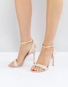 Ted Baker Mirobell Nude Patent Barely There Heeled Sandals - Beige