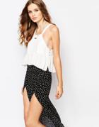 Stone Cold Fox Liam Crop Top In White - White