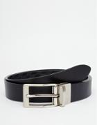 Fred Perry Argyle Reversible Leather Belt - Black