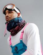 O'neill Reissue Fleece Neck Warmer All Over Print In Black/multi - Black