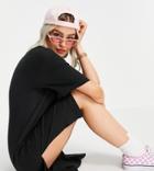 Noisy May Petite Midi T-shirt Dress In Black