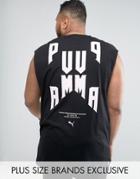Puma Plus Oversized Graphic Tank In Black Exclusive To Asos 57645303 - Black