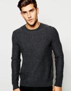 Boss Orange Sweater With Crew Neck In Lambswool - Charcoal