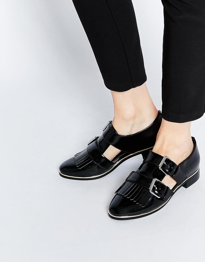Asos Maddox Flat Shoes - Black