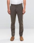 Selected Homme Slim Smart Pant In Wool Mix - Brown