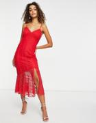 Tallulah Rouge Lure Midi Dress-red