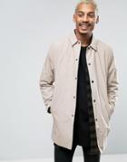 Criminal Damage Dapper Trench Coat - Stone