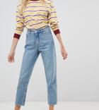 Monki Taiki High Waist Mom Jeans With Organic Cotton In Light Blue - Blue