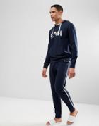 Emporio Armani Lounge Sweat Joggers In Navy - Navy