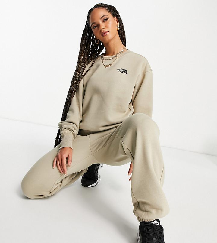 The North Face Essential Sweatshirt In Beige Exclusive At Asos-neutral