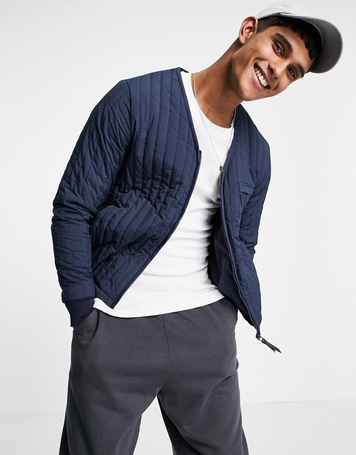 Rains Liner Jacket In Blue-blues