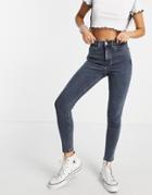 Topshop Jamie Jeans In Smoke-grey