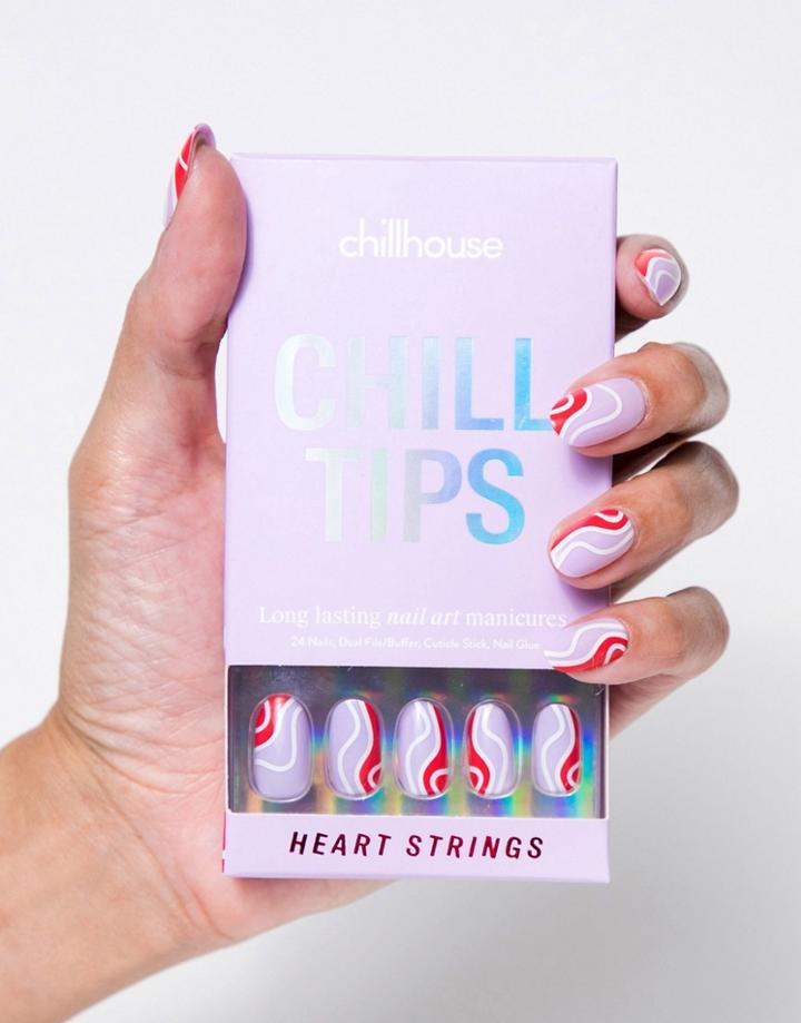 Chillhouse Chill Tips Re-useable Press-on Nails In Heart Strings-multi