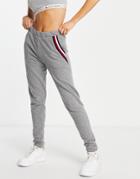 Tommy Hilfiger Logo Sweatpants In Gray Heather