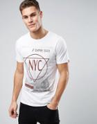 Produkt T-shirt With Nyc Graphic Print - White
