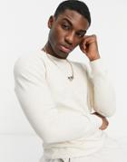 Boss Weevo 2 Crew Neck Sweatshirt In Cream-white