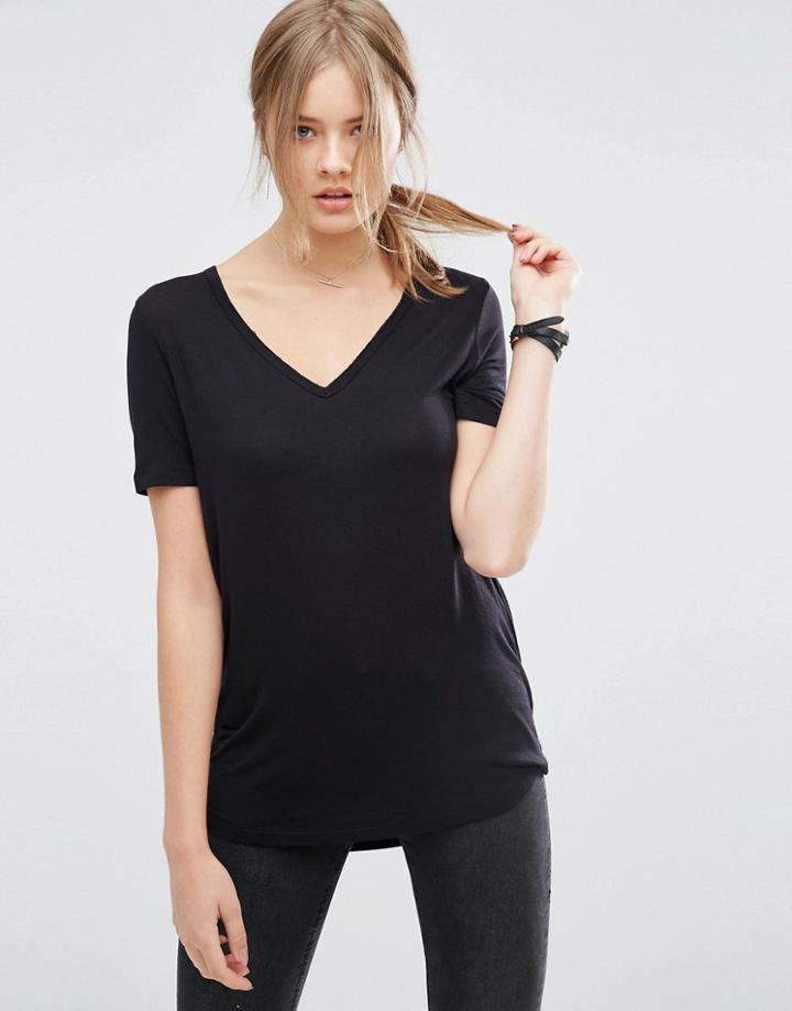 Asos Tall The New Forever T-shirt With Dip Back - Black