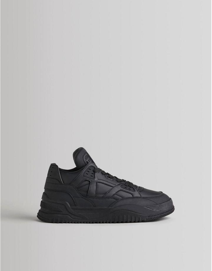 Bershka Retro Sneakers In Black
