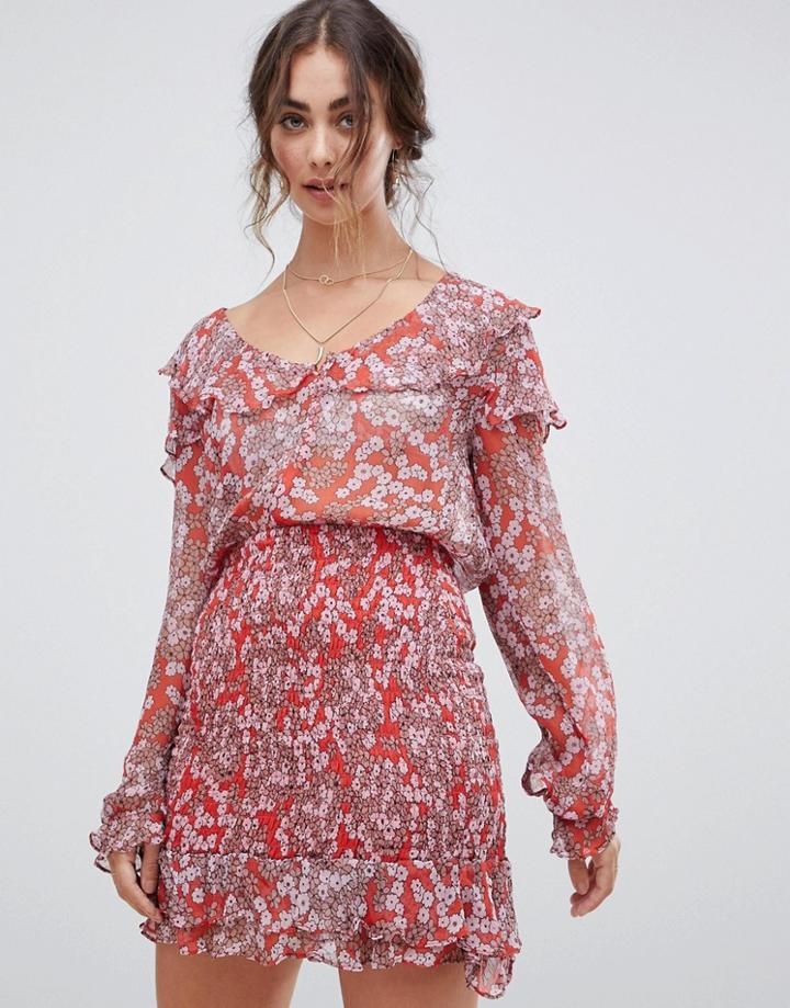 Stevie May Columbia Rouge Ruffle Mini Dress - Multi