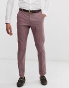 Selected Homme Slim Fit Smart Pants In Rose Brown