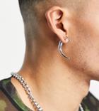 Faded Future Horn Studs Earrings In Silver