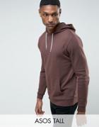 Asos Tall Hoodie In Brown - Brown