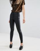 New Look Coated Super Skinny Jeans - Black