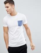 French Connection Contrast Pocket T-shirt-white