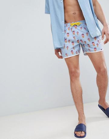 Le Breve Ice Cream Swim Short - Navy