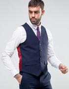 Harry Brown Slim Fit Plain Vest - Navy