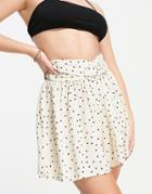 Asos Design Flippy Shorts With Belt In Mono Dot Print-multi