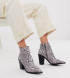 Co Wren Wide Fit Block Heeled Boots In Neutral-beige