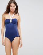Dorina Navy Ring Detail Swimsuit - Navy