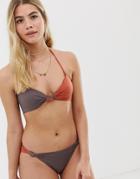 Kikirio Fay Knot Bikini Bottom In Multi