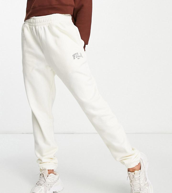 Fila Varsity Unisex Sweatpants In Ecru-neutral