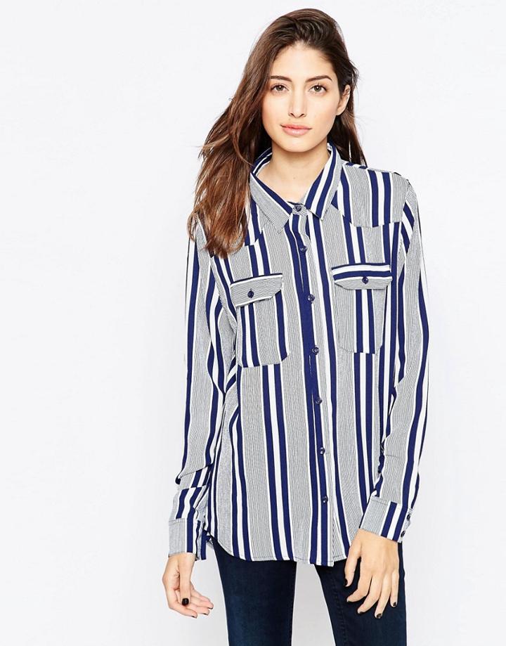 Brave Soul Mixed Stripe Shirt