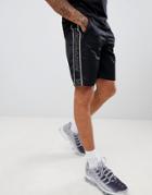 Good For Nothing Muscle Fit Shorts In Black With Logo Side Stripe - Black
