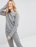 Asos Lounge Embossed Croc Sweat - Gray