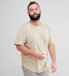 Only & Sons Plus Longline T-shirt With Curved Hem - Gray