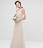 Tfnc Tall Wedding Sateen Bow Back Maxi Dress - Pink
