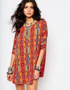 Noisy May Festival Print Tunic Dress - Multi