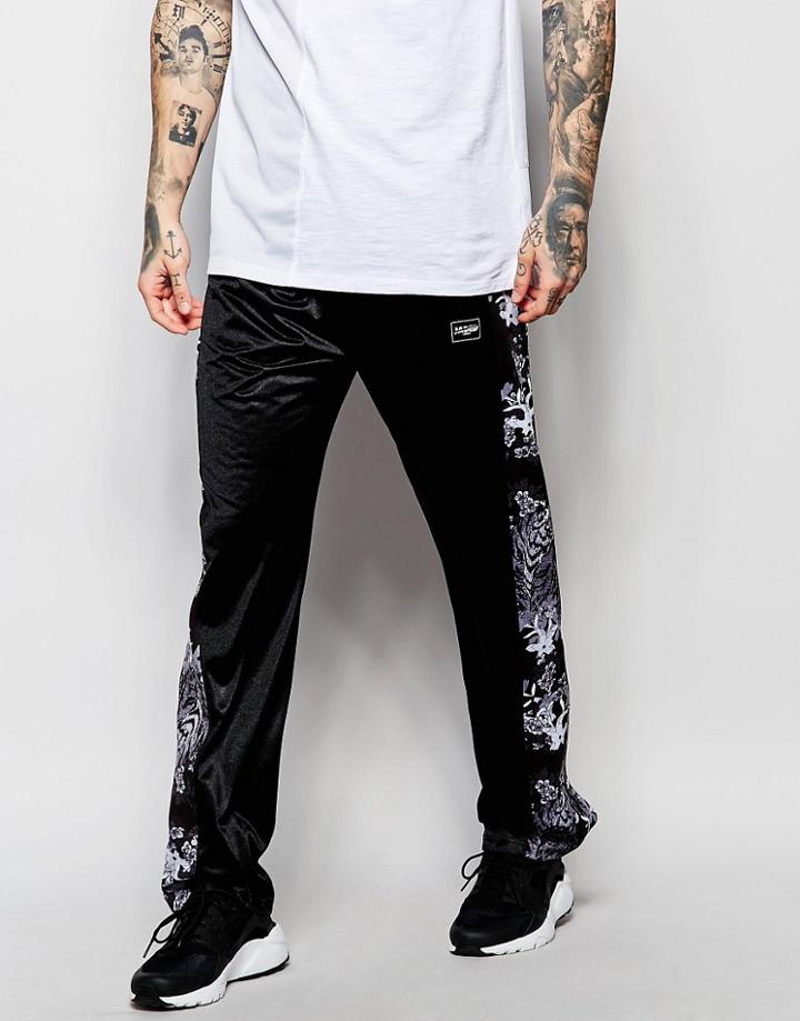 Jaded London Joggers With Popper Leg Fastening - Black