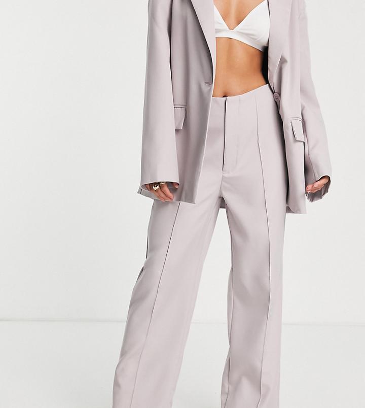 Missguided Petite Tailored Pants In Gray - Part Of A Set